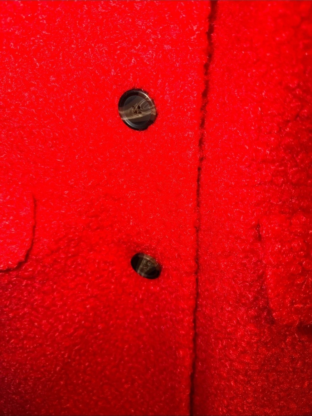 Lauren Conrad Red Orange Teddy Sherpa Coat Jacket Size Medium - Picture 6 of 12